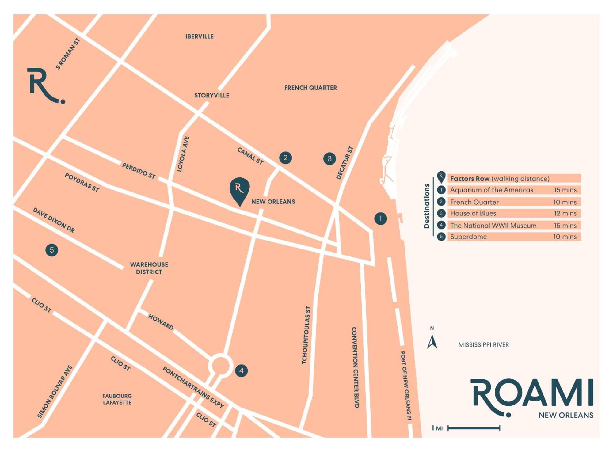 新奥尔良Roami At Factors Row公寓式酒店 外观 照片